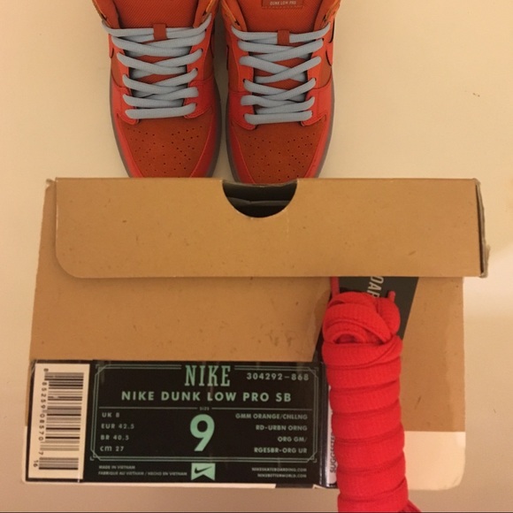 ❌SOLD❌Nike SB Dunk Low Fire Ice sz 9 RARE 🔥🔥 - Picture 5 of 6